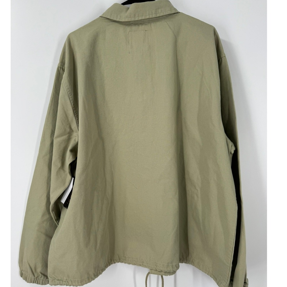 Vans Torrey Canvas Coach Jacket Men's XL Light Green Snap Front Cotton NEW - Picture 2 of 11